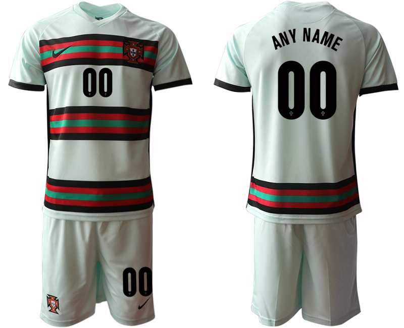 Men 2021 European Cup Portugal away grey customized Soccer Jersey->portugal jersey->Soccer Country Jersey